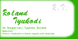 roland tyukodi business card